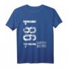 43. Geburtstag T-Shirt für Mann und Frau - Personalisiertes Geschenk 1981 für Familienmitglieder und Freunde