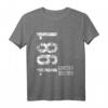 43. Geburtstag T-Shirt für Mann und Frau - Personalisiertes Geschenk 1981 für Familienmitglieder und Freunde