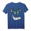 HapBunny Monsters Inc. Sulley Face Graphic T-Shirt - Lizenziertes Pixar Disney Fanartikel für Fans und Geburtstagsfeiern