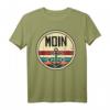 Moin Anker Meer Norddeutsch Retro Kapitän T-Shirt  Das perfekte Geschenk für Norddeutsche, Seemänner und Meerliebhaber