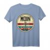 Moin Anker Meer Norddeutsch Retro Kapitän T-Shirt  Das perfekte Geschenk für Norddeutsche, Seemänner und Meerliebhaber