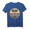 Moin Anker Meer Norddeutsch Retro Kapitän T-Shirt  Das perfekte Geschenk für Norddeutsche, Seemänner und Meerliebhaber
