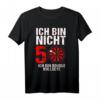 Lustiges Dart Spruch T-Shirt zum 50. Geburtstag  'Ich bin nicht 50 ich bin double Bullseye' für Dartspieler und Geburtstagskinder