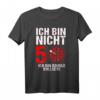 Lustiges Dart Spruch T-Shirt zum 50. Geburtstag  'Ich bin nicht 50 ich bin double Bullseye' für Dartspieler und Geburtstagskinder