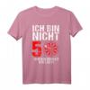 Lustiges Dart Spruch T-Shirt zum 50. Geburtstag  'Ich bin nicht 50 ich bin double Bullseye' für Dartspieler und Geburtstagskinder