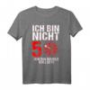 Lustiges Dart Spruch T-Shirt zum 50. Geburtstag  'Ich bin nicht 50 ich bin double Bullseye' für Dartspieler und Geburtstagskinder