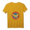 DC Comics Wonder Woman Circle Logo T-Shirt mit V-Ausschnitt  Lizenziertes Superhelden-Design für Damen