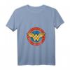 DC Comics Wonder Woman Circle Logo T-Shirt mit V-Ausschnitt  Lizenziertes Superhelden-Design für Damen