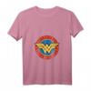 DC Comics Wonder Woman Circle Logo T-Shirt mit V-Ausschnitt  Lizenziertes Superhelden-Design für Damen