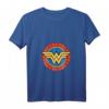 DC Comics Wonder Woman Circle Logo T-Shirt mit V-Ausschnitt  Lizenziertes Superhelden-Design für Damen