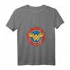 DC Comics Wonder Woman Circle Logo T-Shirt mit V-Ausschnitt  Lizenziertes Superhelden-Design für Damen