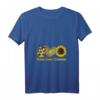Damen Hippie T-Shirt mit V-Ausschnitt  Friedensliebe, Sonnenblumen & Sommer-Look für Geburtstag & Festival