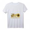 Damen Hippie T-Shirt mit V-Ausschnitt  Friedensliebe, Sonnenblumen & Sommer-Look für Geburtstag & Festival