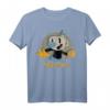 HapBunny MugMan Circle Shadow Profile Vintage Graphic T-Shirt - Offiziell lizenziertes Geschenk für Männer zum Jubiläum