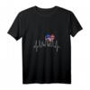New York Skyline Herzschlag T-Shirt mit Freiheitsstatue  Perfektes NYC Souvenir für Fans, Besucher und Einwohner