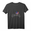 New York Skyline Herzschlag T-Shirt mit Freiheitsstatue  Perfektes NYC Souvenir für Fans, Besucher und Einwohner