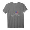 New York Skyline Herzschlag T-Shirt mit Freiheitsstatue  Perfektes NYC Souvenir für Fans, Besucher und Einwohner