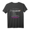 Bauherr Richtfest Geschenkidee - Design T-Shirt mit 3 Aufgaben für Bauherren, Partner & Familie beim Hausbau & Einweihung