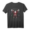 Merry Liftmas Hässlicher Weihnachtspullover mit Weihnachtsmann  Lustiges Fitnessstudio T-Shirt für Kraftsport und Weihnachten