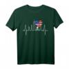 New York Skyline Herzschlag T-Shirt mit USA Flagge  Perfektes Geschenk für NYC Fans, Besucher und Einwohner