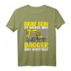 Kinder Bagger Spruch T-Shirt für Jungs und Mädchen - Lustiges Bauarbeiter Motiv mit 'Brav sein ist wichtig aber Bagger sind wichtiger'