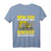 Kinder Bagger Spruch T-Shirt für Jungs und Mädchen - Lustiges Bauarbeiter Motiv mit 'Brav sein ist wichtig aber Bagger sind wichtiger'