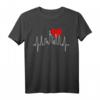 New York Skyline Herzschlag T-Shirt mit Freiheitsstatue  Perfektes NYC Souvenir für Fans, Besucher und Bewohner