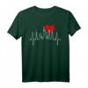 New York Skyline Herzschlag T-Shirt mit Freiheitsstatue  Perfektes NYC Souvenir für Fans, Besucher und Bewohner