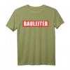 Bauleiter I Bauarbeiter Baustelle T-Shirt mit rotem Schriftzug  Ideale Geschenkidee für Bauprofis, robustes Arbeitskleidungsstück