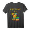 Geburtstag Shirt für Jungen & Mädchen mit Bausteine Thema - Perfekt für Kindergeburtstag, Party & Geschenk ab 2, 3, 4, 5, 6, 7, 8, 9, 10 Jahren