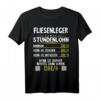 Lustiges Fliesenleger Stundenlohn T-Shirt  Perfektes Geschenk für Handwerker, Bodenleger & Fliesenleger bei Bau und Renovierung