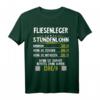 Lustiges Fliesenleger Stundenlohn T-Shirt  Perfektes Geschenk für Handwerker, Bodenleger & Fliesenleger bei Bau und Renovierung