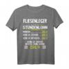 Lustiges Fliesenleger Stundenlohn T-Shirt  Perfektes Geschenk für Handwerker, Bodenleger & Fliesenleger bei Bau und Renovierung