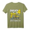 Kinder 4. Geburtstag Bagger T-Shirt - Lustiges Baustellen Design für Jungen und Mädchen, perfekt für kleine Bauleiter & Baustellenfans