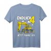 Kinder 4. Geburtstag Bagger T-Shirt - Lustiges Baustellen Design für Jungen und Mädchen, perfekt für kleine Bauleiter & Baustellenfans