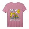 Kinder 4. Geburtstag Bagger T-Shirt - Lustiges Baustellen Design für Jungen und Mädchen, perfekt für kleine Bauleiter & Baustellenfans