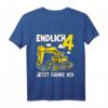 Kinder 4. Geburtstag Bagger T-Shirt - Lustiges Baustellen Design für Jungen und Mädchen, perfekt für kleine Bauleiter & Baustellenfans