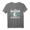 Kinder Bauherren Hausbau Heimlicher Chef Mini Bauherr 2023 T-Shirt  Perfekt als Richtfest- und Baumeister-Geschenk für kleine Bauleiter