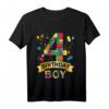 Kinder 4. Geburtstag Boy T-Shirt - Geschenkidee für 4 Jahre alte Jungen, Geburtstag oder Party Outfit