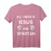 Alles Was Ich Brauche Ist Jesus Und Spartaner Soldat Sparta T-Shirt - Geschenk für Geschichts- und Spartaner-Enthusiasten