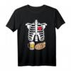 Skelett Schwangerschaft Bier Pizza Röntgen Halloween Kostüm T-Shirt  Originelles Geschenk & Halloween Kostüm für Skelett-Liebhaber