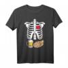 Skelett Schwangerschaft Bier Pizza Röntgen Halloween Kostüm T-Shirt  Originelles Geschenk & Halloween Kostüm für Skelett-Liebhaber