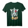 Skelett Schwangerschaft Bier Pizza Röntgen Halloween Kostüm T-Shirt  Originelles Geschenk & Halloween Kostüm für Skelett-Liebhaber