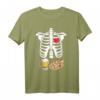 Skelett Schwangerschaft Bier Pizza Röntgen Halloween Kostüm T-Shirt  Originelles Geschenk & Halloween Kostüm für Skelett-Liebhaber