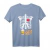 Skelett Schwangerschaft Bier Pizza Röntgen Halloween Kostüm T-Shirt  Originelles Geschenk & Halloween Kostüm für Skelett-Liebhaber