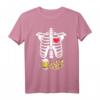 Skelett Schwangerschaft Bier Pizza Röntgen Halloween Kostüm T-Shirt  Originelles Geschenk & Halloween Kostüm für Skelett-Liebhaber