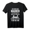 Maurer T-Shirt Handwerker Baustelle Geschenk  Lustiges Arbeitershirt für Bauarbeiter, Männer, Frauen & Kinder, perfekte Geschenkidee für Baustellenliebhaber