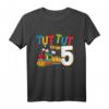 Kinder 5. Geburtstag Eisenbahn Zug T-Shirt  Lustiges Geschenk für 5-jährige Jungen, Lokomotiv-Fans & Eisenbahnliebhaber