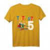 Kinder 5. Geburtstag Eisenbahn Zug T-Shirt  Lustiges Geschenk für 5-jährige Jungen, Lokomotiv-Fans & Eisenbahnliebhaber