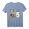 Kinder 5. Geburtstag Eisenbahn Zug T-Shirt  Lustiges Geschenk für 5-jährige Jungen, Lokomotiv-Fans & Eisenbahnliebhaber